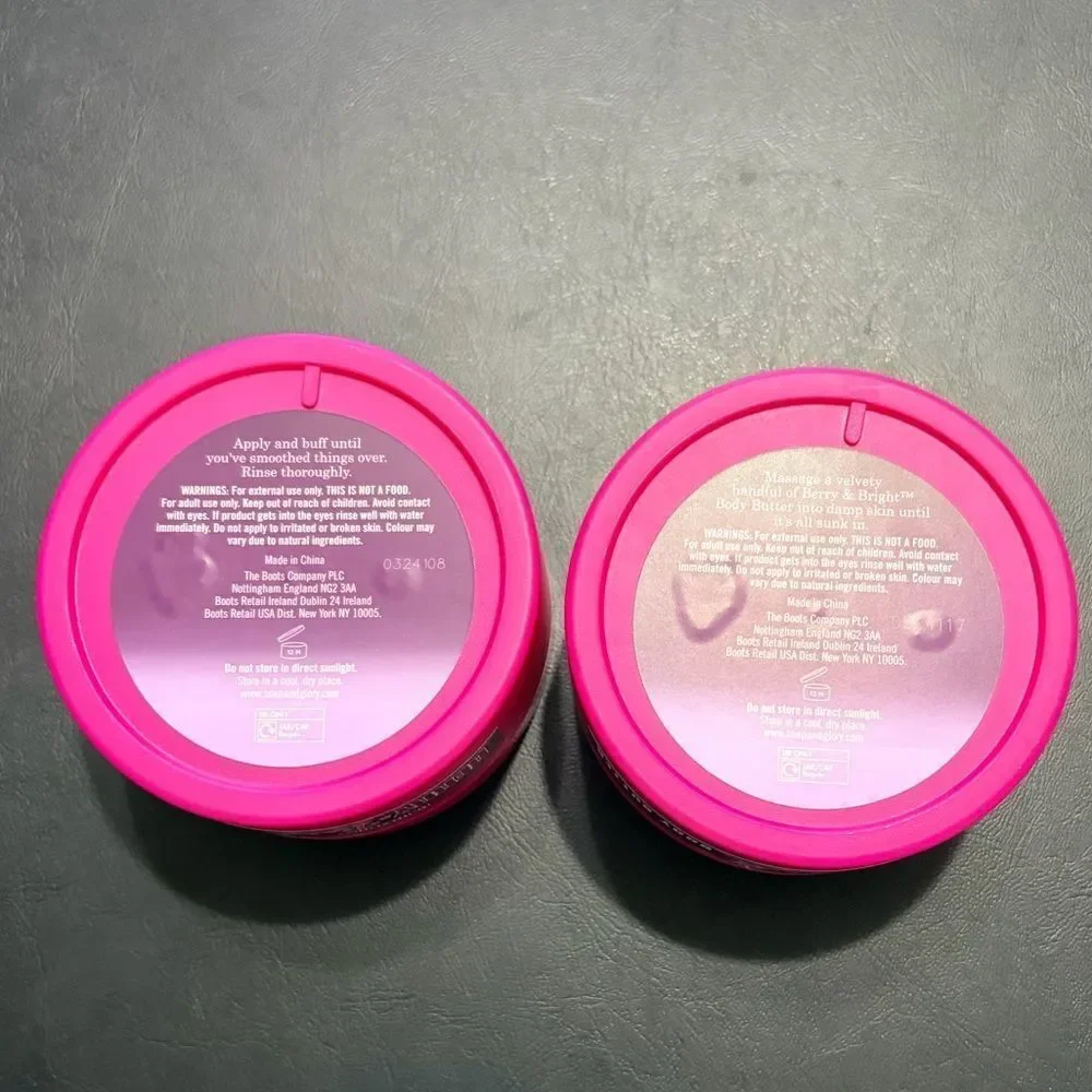 🌻 Soap & Glory Berry & Bright Body Scrub and Body Butter Set New FullSz
